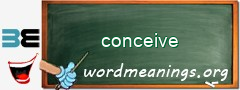 WordMeaning blackboard for conceive